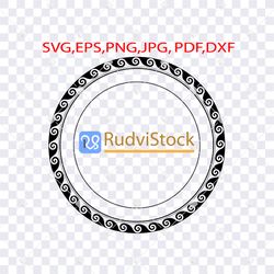 tattoo svg. maori circle frame design