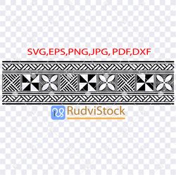 tattoo svg. tongan border digital stencil