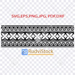 tattoo svg.  samoan art pattern tribal tattoo border