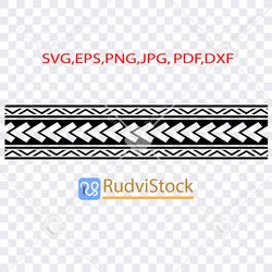 polynesian tattoo design pattern. tribal svg. samoan tribal tattoo border seamless design