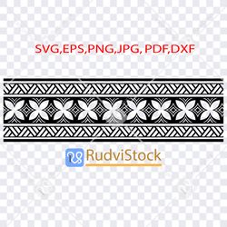 polynesian tattoo art arm design. tribal svg. samoan decor tribal tattoo design border