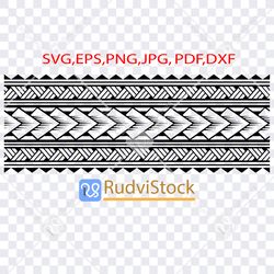 polynesian tattoo line vector design. tribal svg. samoan tribal tattoo design band pattern