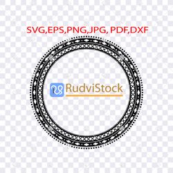 tribal svg. samoan circle tribal border pattern