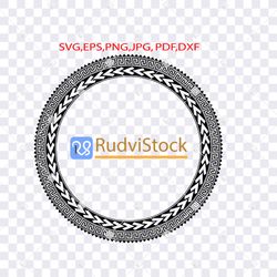 tribal svg. polynesian circle tribal pattern design