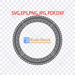 tribal svg. samoan circle frame tribal pattern design