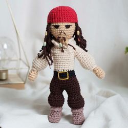 pdf pattern, amigirimi doll pattern,  doll pirate, difficulty level medium