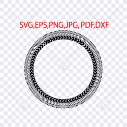 tribal svg. samoan circle tribal border frame design