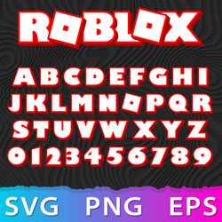 roblox alphabet svg, roblox font cricut file, roblox font 3d, roblox font digital download, new roblox font