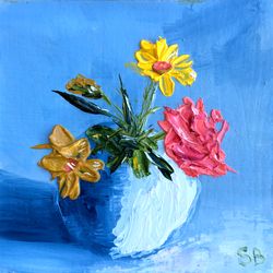 flowers painting original art floral artwork