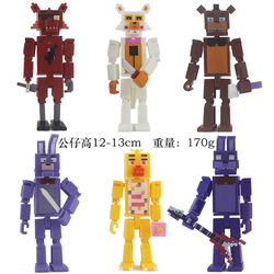 6pcs set fnaf five nights at freddy's action figure gift toy cake toppers new