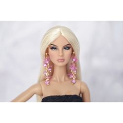 earrings with sequins and beads for dolls nu face poppy parker barbie fashion royalty