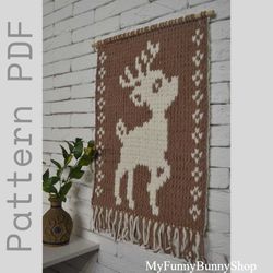 loop yarn deer wall hanging pattern pdf