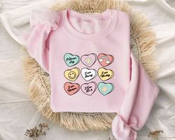 positive affirmations sweatshirt, teacher valentine sweatshirt, womens valentines day sweatshirt, retro heart sweatshirt