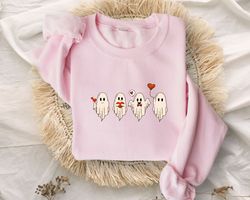 valentine sweatshirt, valentines day sweatshirt, valentines ghost sweatshirt, cute ghost sweater, valentines gift, spook