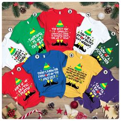 custom the elf shirt, buddy elf movie shirt, buddy the elf christmas sweatshirt, christmas elf shirts, christmas family