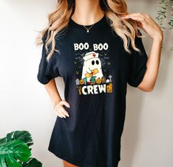 Comfort Colors Boo Boo Crew Nurse Halloween shirt, Boo Boo Crew Shirt Gift For Nurses, Nurses Fall Tee, Scary Vibes Outf
