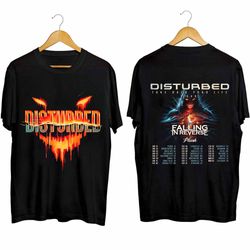 disturbed 2024 tour shirt, disturbed band fan shirt, disturbed 2024 concert shirt, disturbed heavy metal band shirt