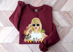 little swiftie sweatshirt, tayl0r little swiftie sweater, floral swiftie sweatshirt, album merch sweater, tayl0r swiftie