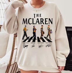 mclaren sweatshirt, mclaren christmas sweater, mclaren formula 1 shirt, mclaren walking abbey road signatures shirt, for