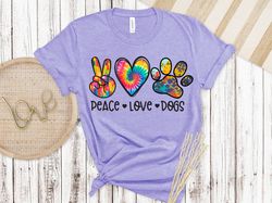 peace love dogs shirt, dog shirt, dog moms shirt, dog owner gift shirt, mothers day shirt, veterinarian shirt, dog lover