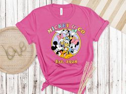 vintage mickey & co 1928 shirt,retro vintage disney shirt,disneyland shirt, disney world shirt,disney family matching sh