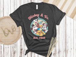 vintage mickey & co 1928 shirt,retro vintage disney shirt,disneyland shirt, disney world shirt,disney family matching sh