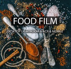 12 food film presets, lightroom mobile, presets desktop, selfie presets, photography presets, instagram presets