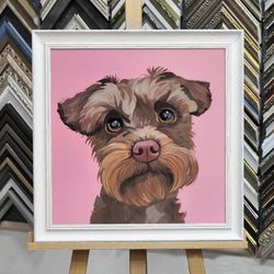 dog portrait custom painting from photo custom hand painted dog portrait personalized pet portrait