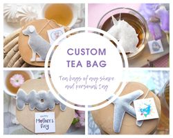 tea party invitation tea bag custom birthday tea party invitation - 12 piece