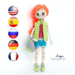 pattern amigurumi doll summer