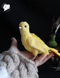 realistic toy canary bird pet portrait