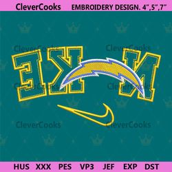 los angeles chargers reverse nike embroidery design download file