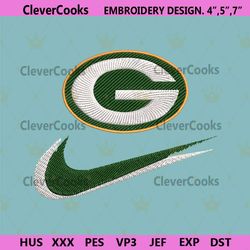 green bay packers nike swoosh embroidery design download