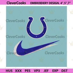 indianapolis colts nike swoosh embroidery design download