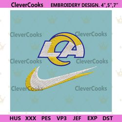 los angeles rams nike swoosh embroidery design download