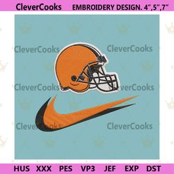 cleveland browns nike swoosh embroidery design download png