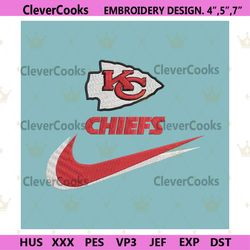 kansas city chiefs nike swoosh embroidery design download