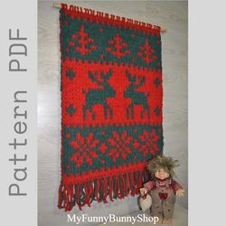 loop yarn christmas wall hanging pattern download