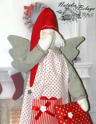 christmas angel handmade stuffed tilda doll scandinavian christmas cloth rag doll for home decoration