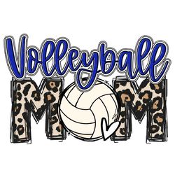 volleyball mom leopard print svg digital download