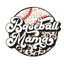 baseball mama leopard print svg digital download