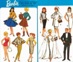 pdf copy vintage mc calls 7311 pattern clothes for barbie doll and fshion dolls 11 1\2 inch