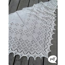 rosalia shawl with nupps knitting pattern knit lace wrap pretty shawl design