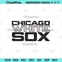 chicago white sox transparent logo machine embroidery design