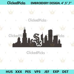 chicago white sox symbol silhouette lofo machine embroidery digitizing