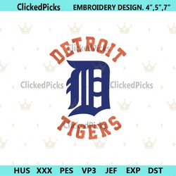 detroit tigers mlb logo embroidery file