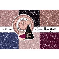 new year glitter textures | rose gold glitter