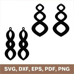 swirl earrings svg, swirl earrings template, swirl earrings dxf, swirl earrings laser cut, swirl earrings cut file, svg