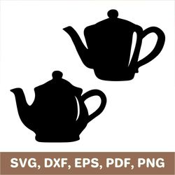 teapot svg, teapot dxf, teapot png, teapot cutout, teapot template, teapot cut file, teapot laser cut, teapot clipart