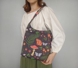 cottagecore handbag, frog purse, mushroom purse, goblincore bag, kawaii purse, clutch, backpack